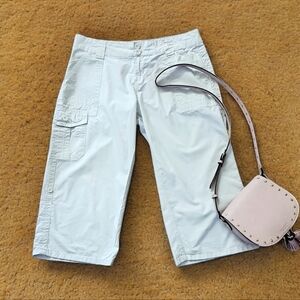 Calvin Klein Khaki Capris Women's Size 10 Beige Cropped Knickers Pants 5 Pockets